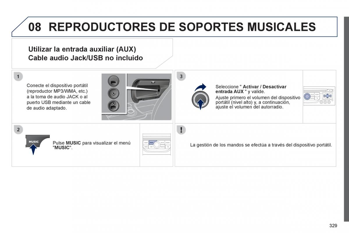 Peugeot 3008 Hybrid manual del propietario / page 331