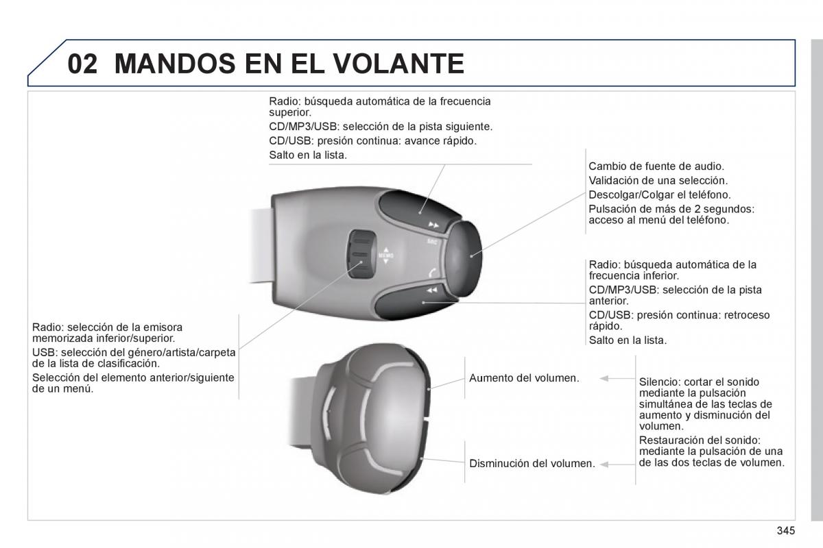 Peugeot 3008 Hybrid manual del propietario / page 347