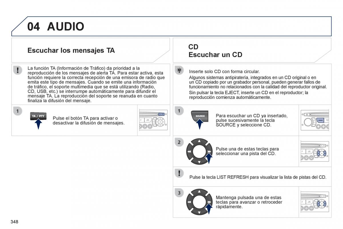 Peugeot 3008 Hybrid manual del propietario / page 350