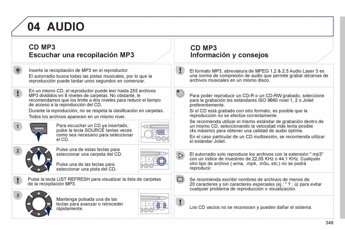 Peugeot 3008 Hybrid manual del propietario / page 351