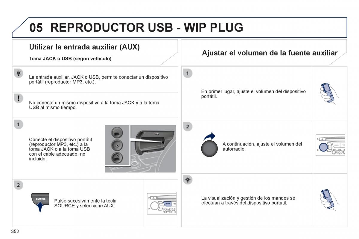 Peugeot 3008 Hybrid manual del propietario / page 354