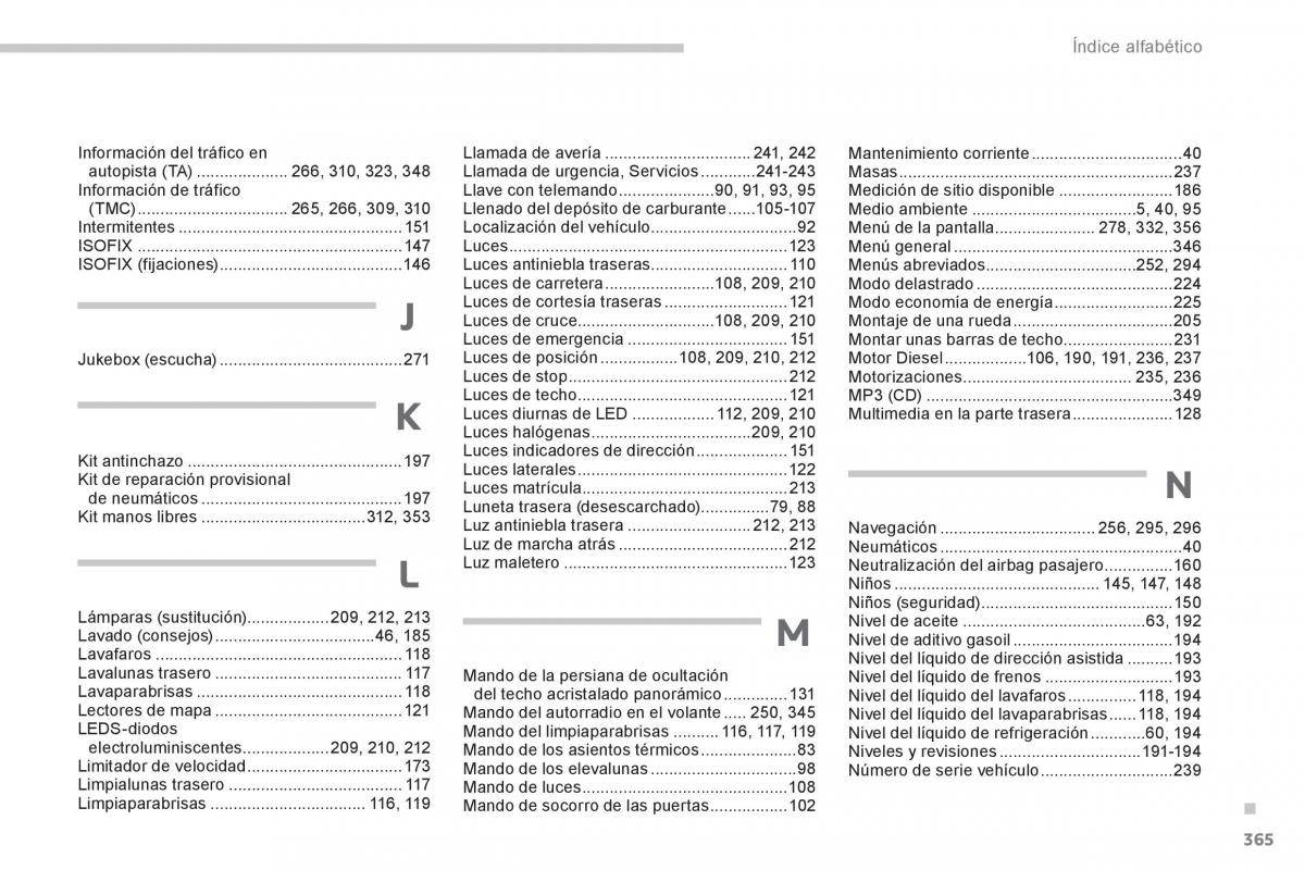 Peugeot 3008 Hybrid manual del propietario / page 367