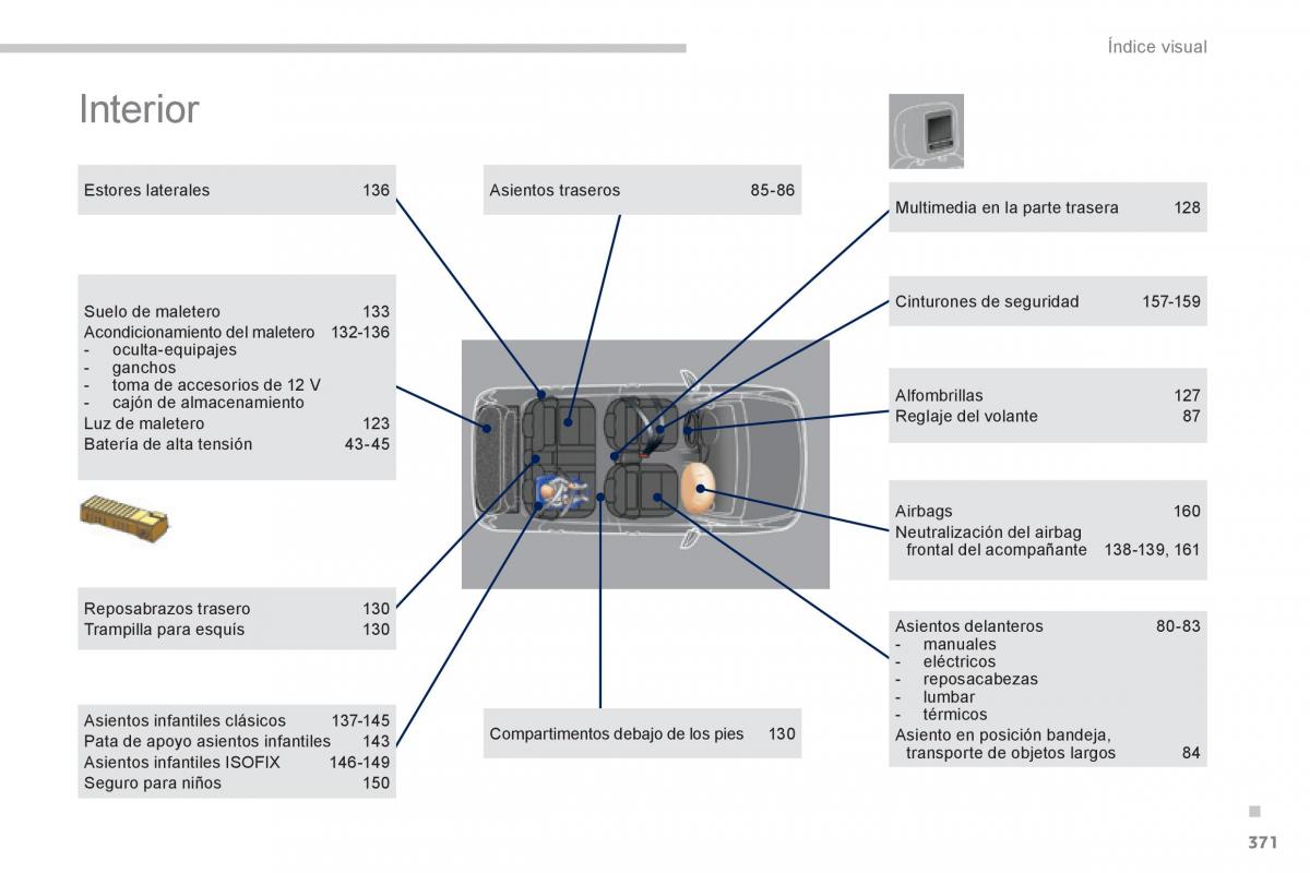 Peugeot 3008 Hybrid manual del propietario / page 373