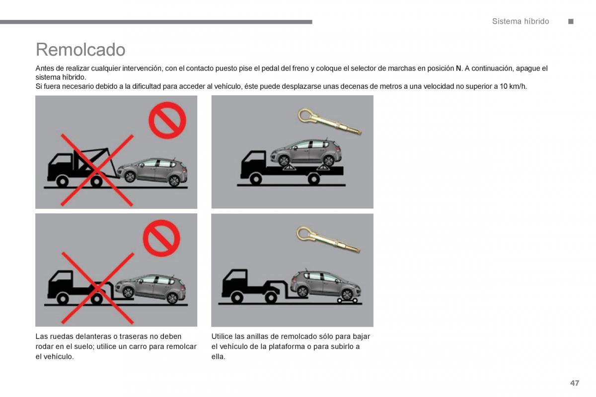 Peugeot 3008 Hybrid manual del propietario / page 49