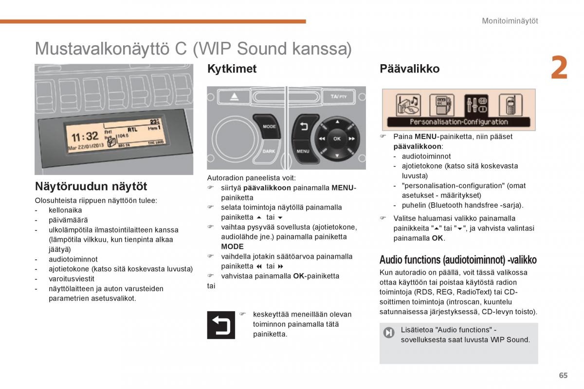 Peugeot 3008 Hybrid omistajan kasikirja / page 67