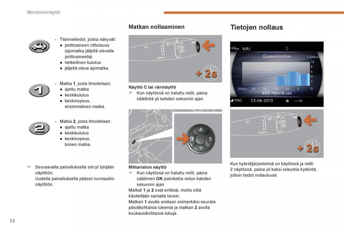 Peugeot 3008 Hybrid omistajan kasikirja / page 74