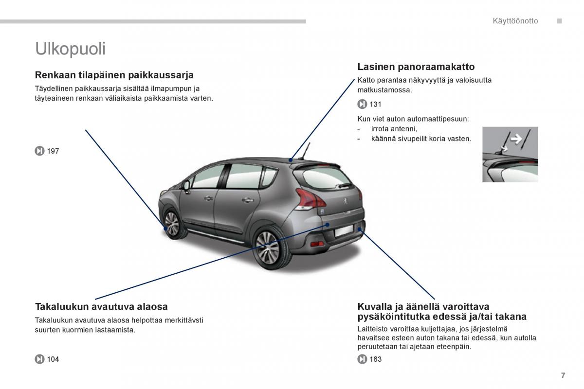 Peugeot 3008 Hybrid omistajan kasikirja / page 9