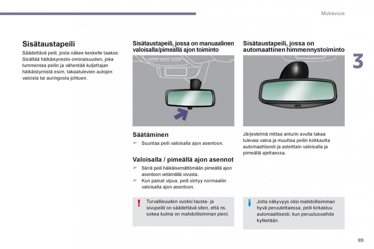 Peugeot 3008 Hybrid omistajan kasikirja / page 91