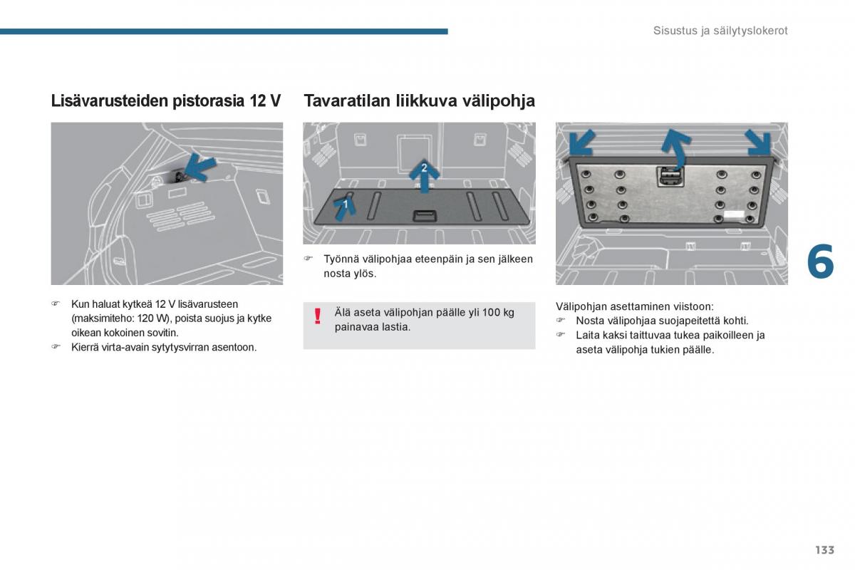 Peugeot 3008 Hybrid omistajan kasikirja / page 135