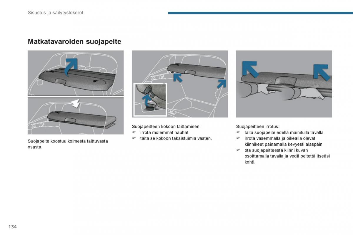 Peugeot 3008 Hybrid omistajan kasikirja / page 136