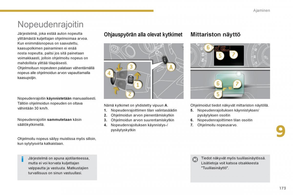 Peugeot 3008 Hybrid omistajan kasikirja / page 175