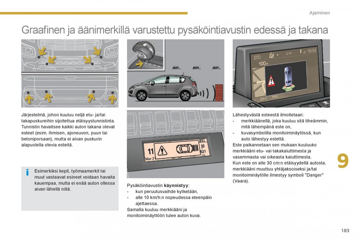 Peugeot 3008 Hybrid omistajan kasikirja / page 185