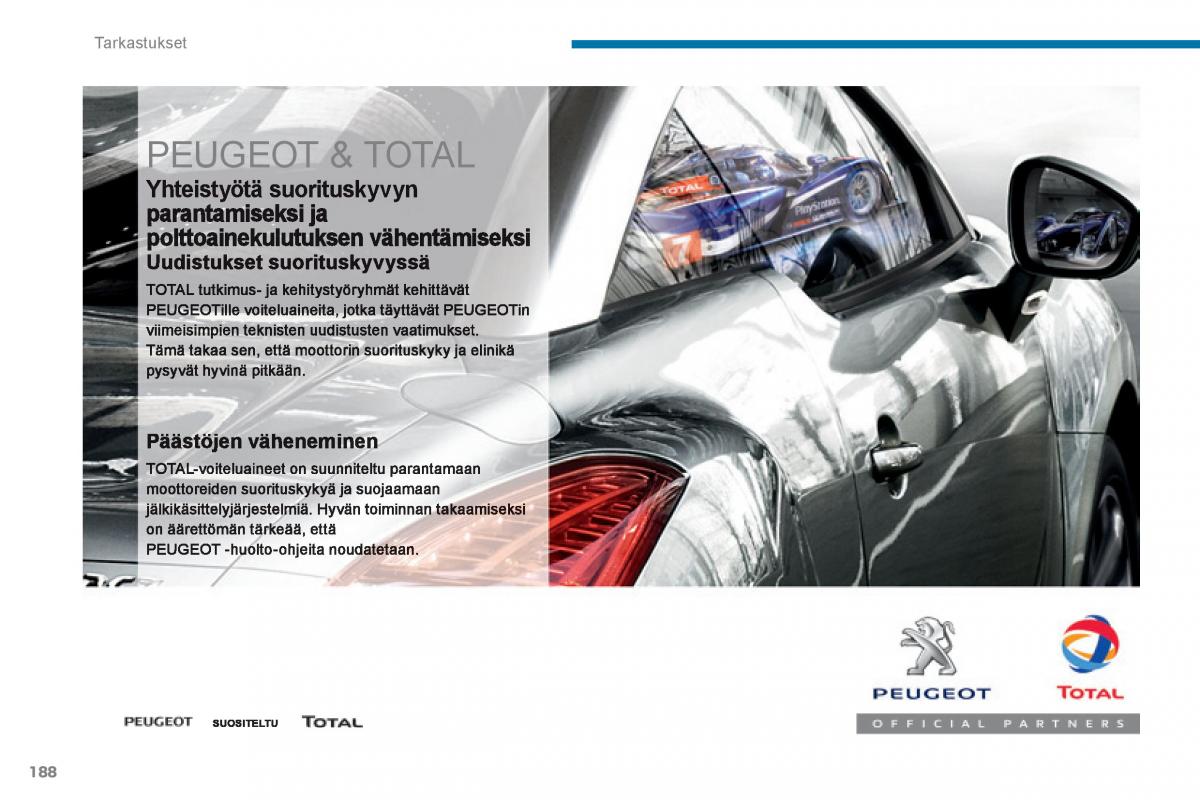 Peugeot 3008 Hybrid omistajan kasikirja / page 190