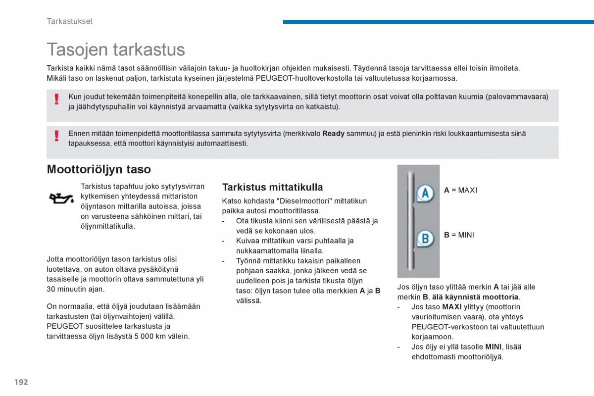 Peugeot 3008 Hybrid omistajan kasikirja / page 194