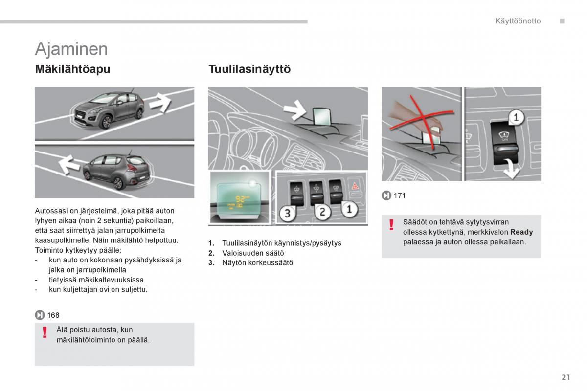 Peugeot 3008 Hybrid omistajan kasikirja / page 23