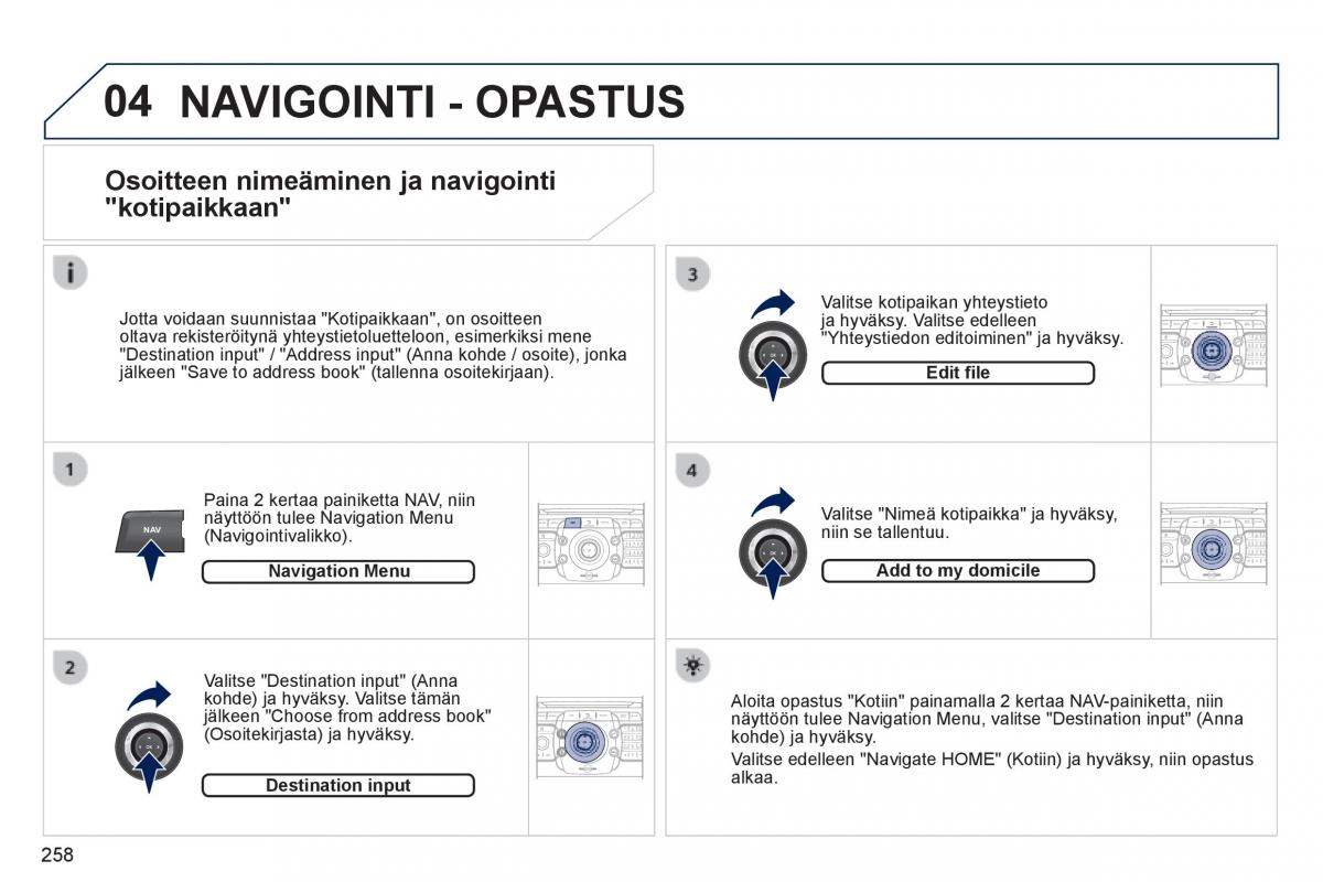 Peugeot 3008 Hybrid omistajan kasikirja / page 260