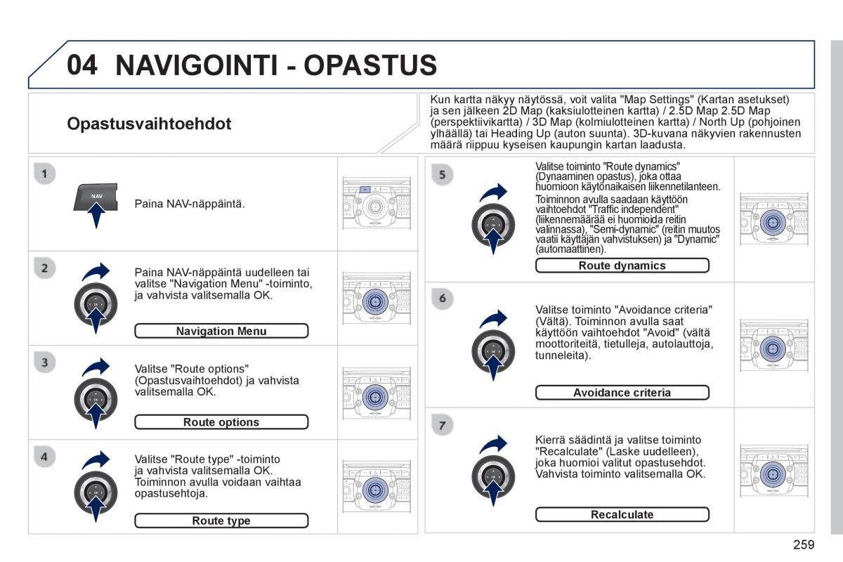 Peugeot 3008 Hybrid omistajan kasikirja / page 261