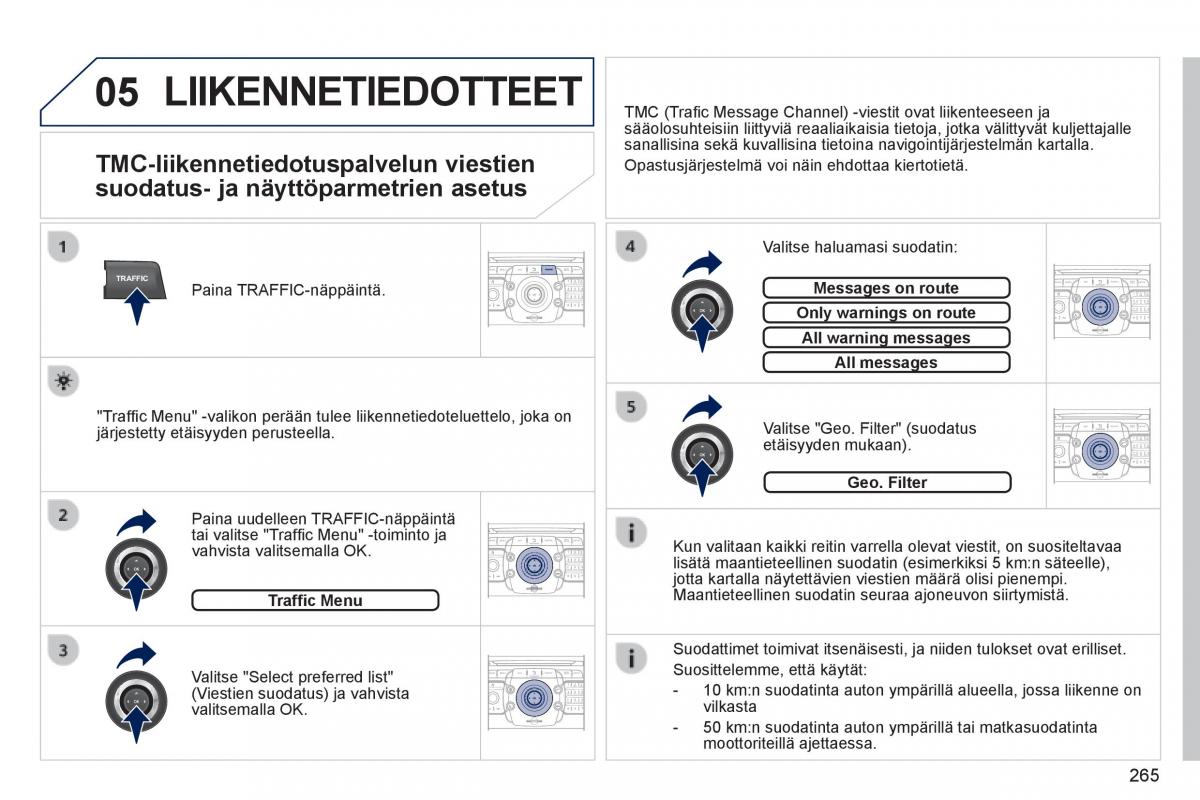 Peugeot 3008 Hybrid omistajan kasikirja / page 267