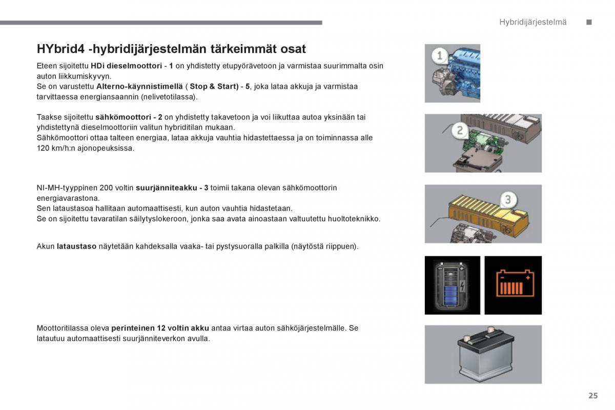 Peugeot 3008 Hybrid omistajan kasikirja / page 27