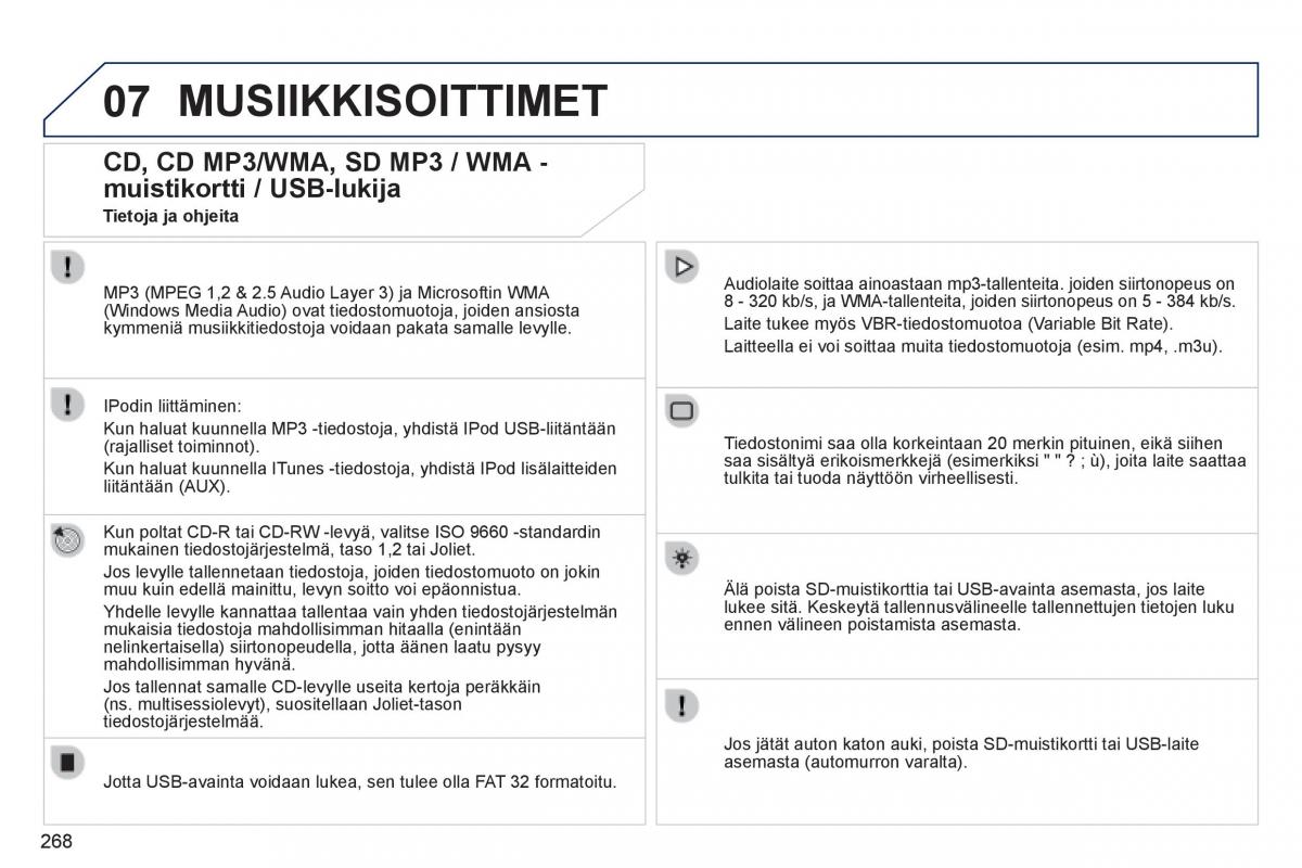 Peugeot 3008 Hybrid omistajan kasikirja / page 270