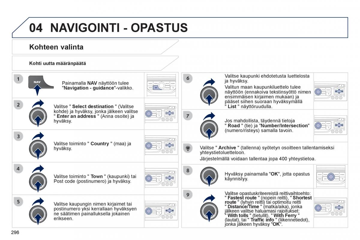 Peugeot 3008 Hybrid omistajan kasikirja / page 298