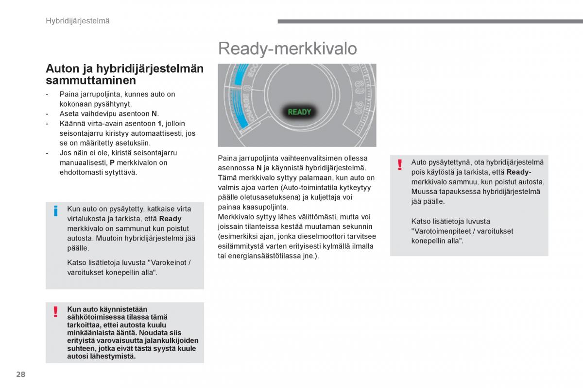 Peugeot 3008 Hybrid omistajan kasikirja / page 30