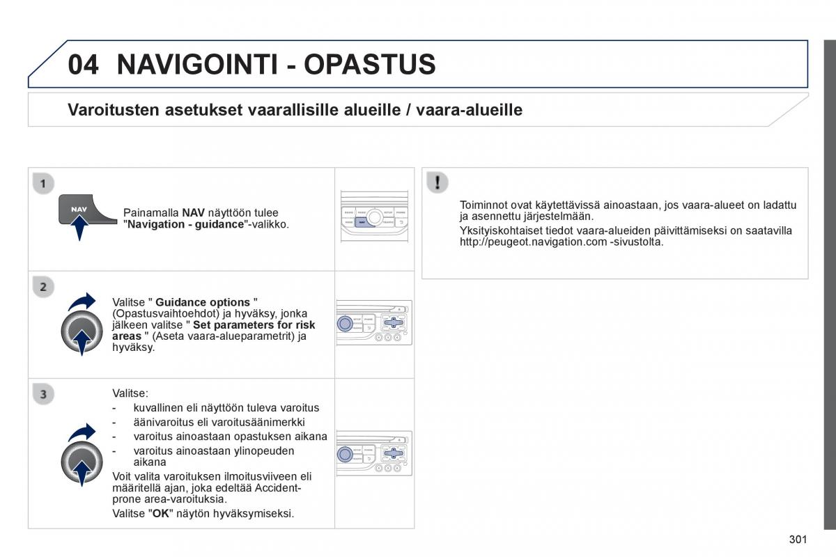 Peugeot 3008 Hybrid omistajan kasikirja / page 303