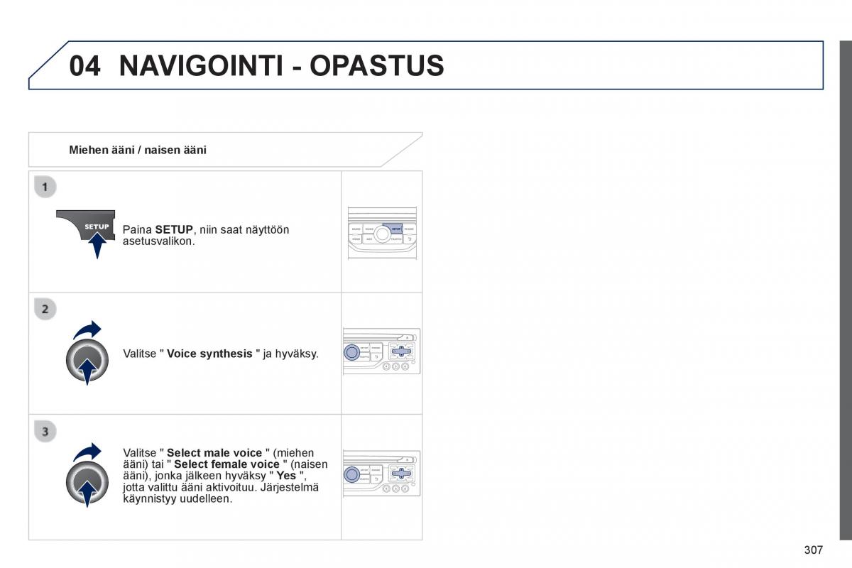 Peugeot 3008 Hybrid omistajan kasikirja / page 309