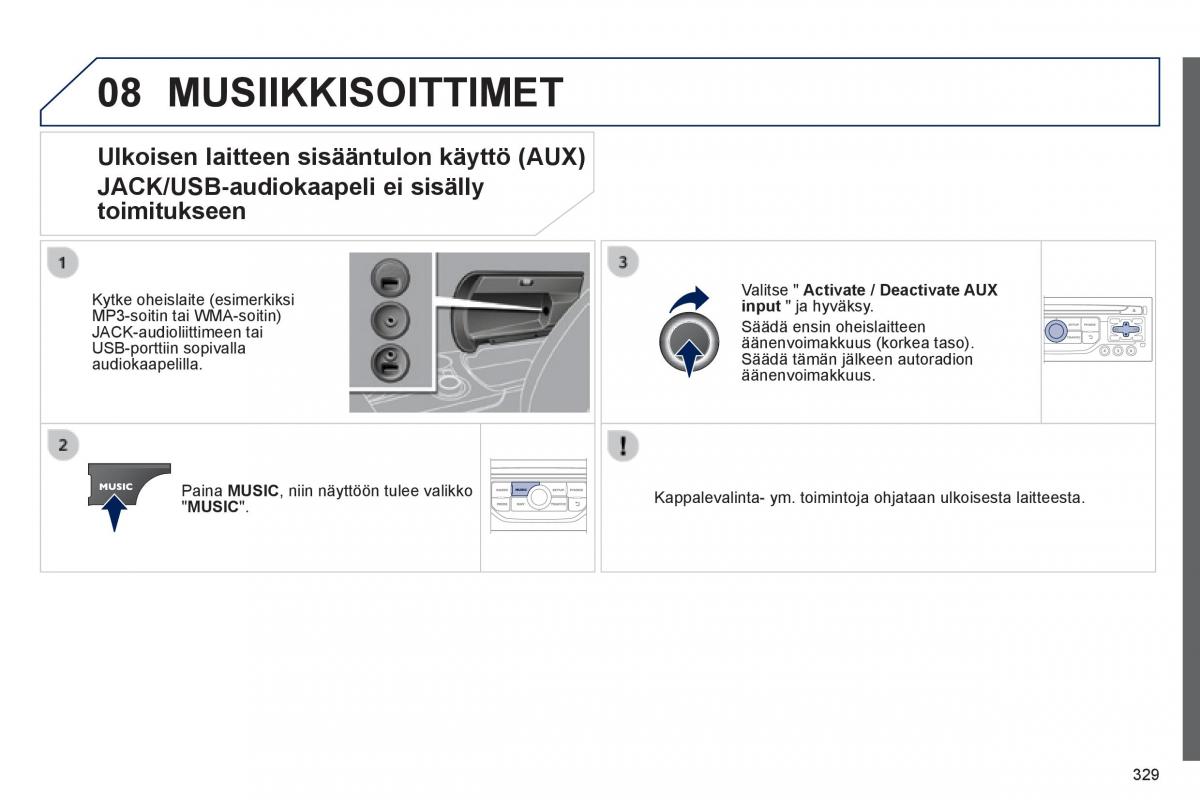 Peugeot 3008 Hybrid omistajan kasikirja / page 331