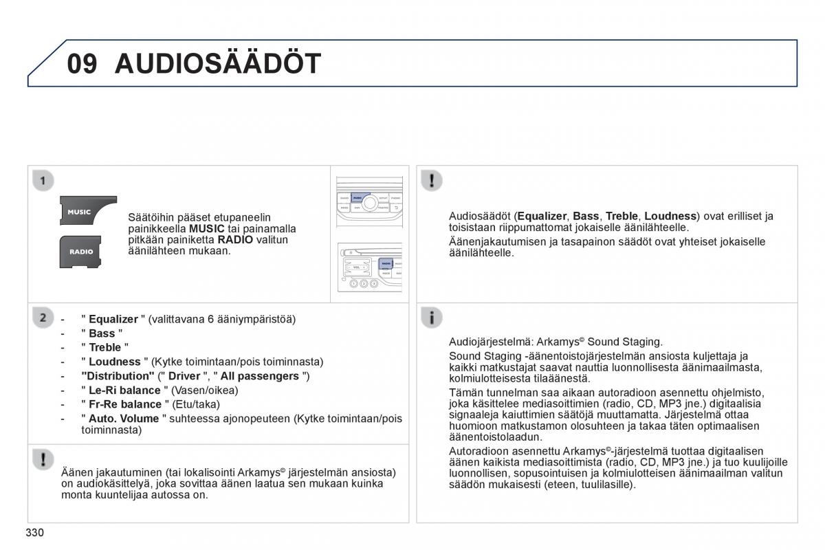 Peugeot 3008 Hybrid omistajan kasikirja / page 332