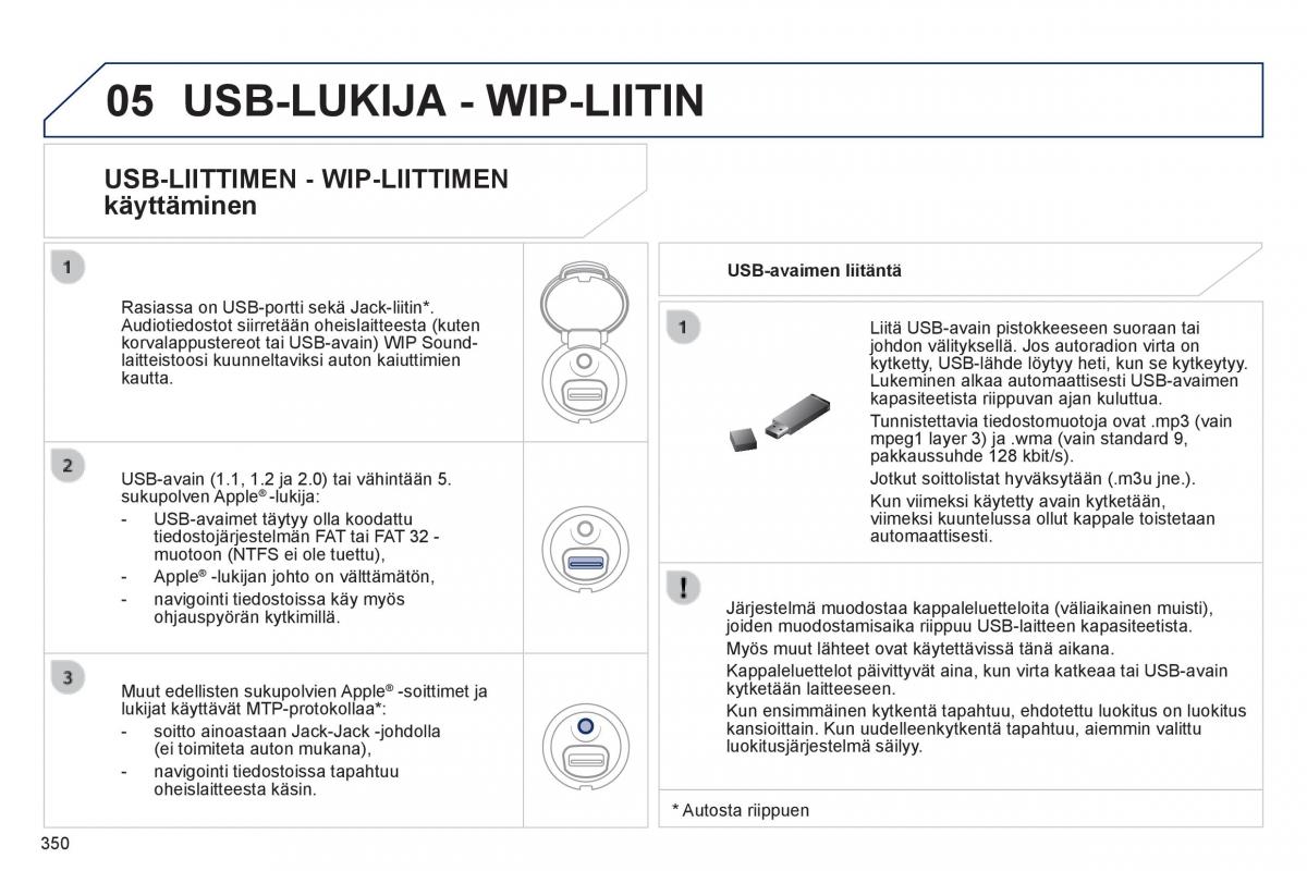 Peugeot 3008 Hybrid omistajan kasikirja / page 352