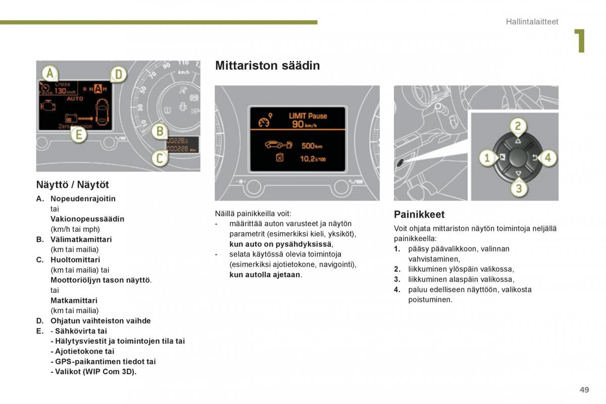 Peugeot 3008 Hybrid omistajan kasikirja / page 51