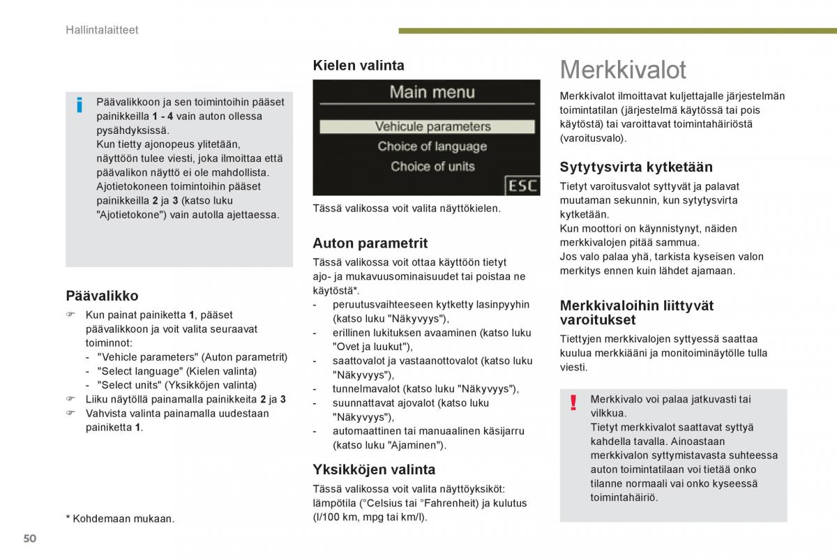 Peugeot 3008 Hybrid omistajan kasikirja / page 52