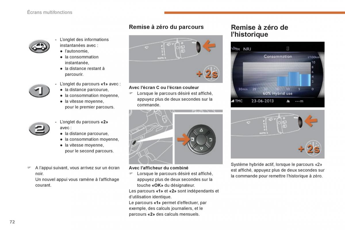 Peugeot 3008 Hybrid manuel du proprietaire / page 74