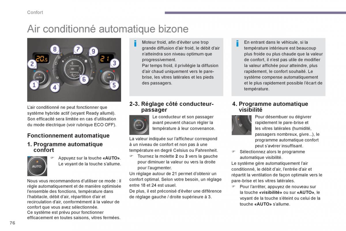 Peugeot 3008 Hybrid manuel du proprietaire / page 78