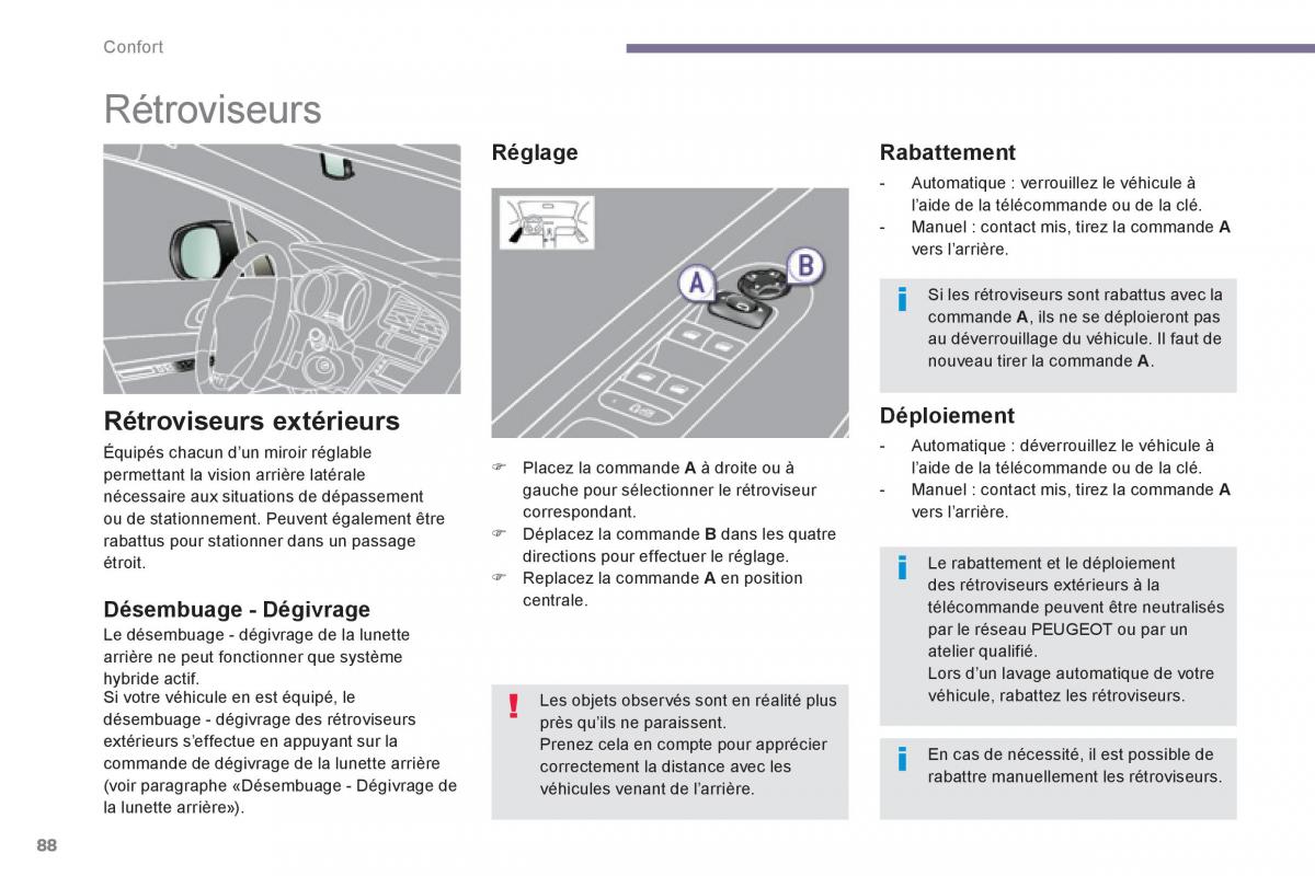 Peugeot 3008 Hybrid manuel du proprietaire / page 90