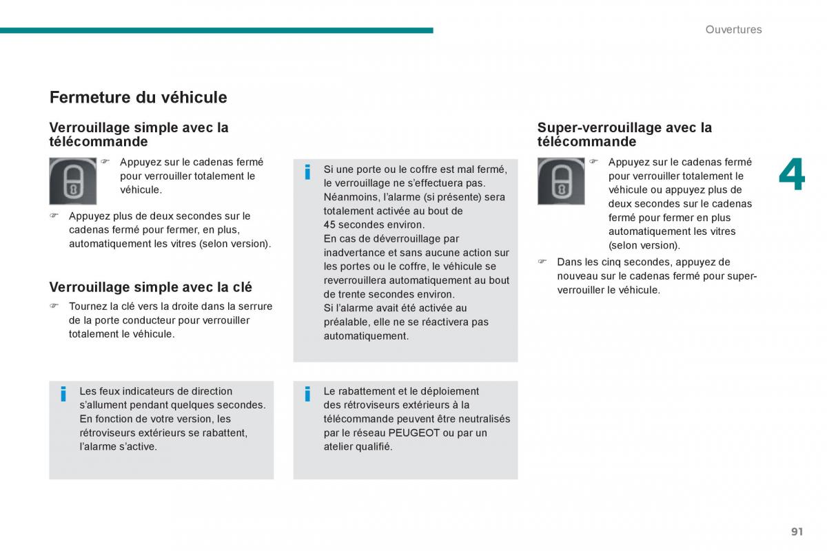 Peugeot 3008 Hybrid manuel du proprietaire / page 93