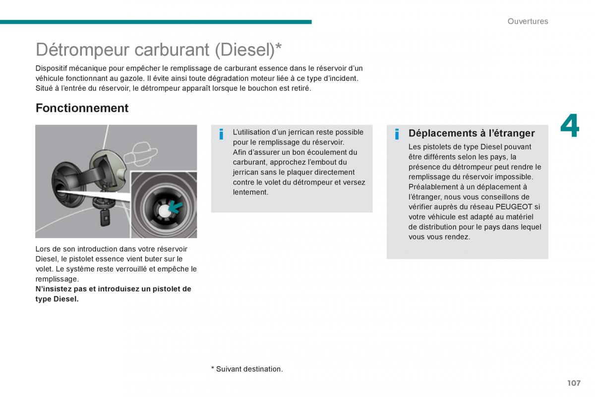 Peugeot 3008 Hybrid manuel du proprietaire / page 109