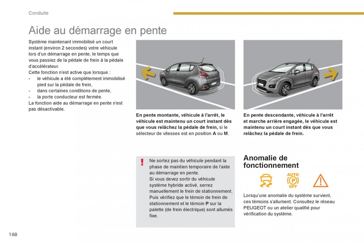 Peugeot 3008 Hybrid manuel du proprietaire / page 170