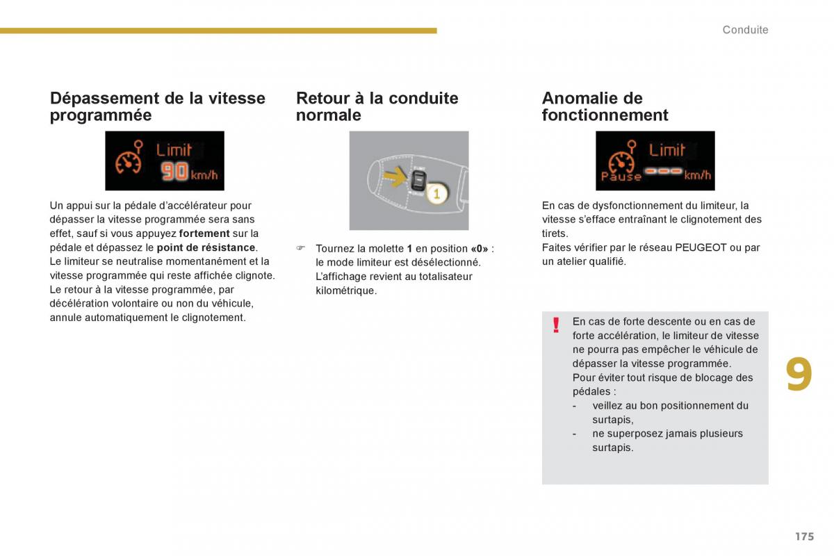 Peugeot 3008 Hybrid manuel du proprietaire / page 177