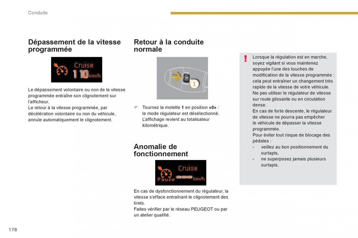 Peugeot 3008 Hybrid manuel du proprietaire / page 180