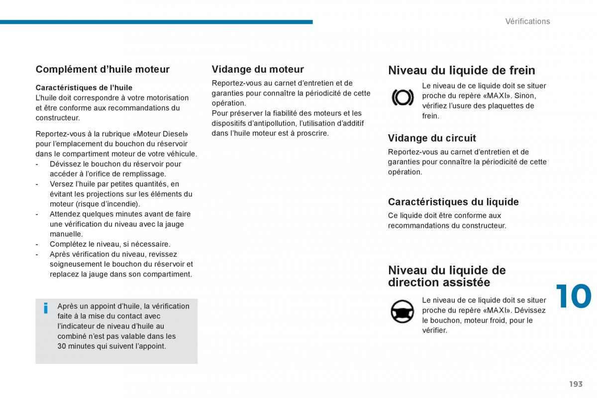 Peugeot 3008 Hybrid manuel du proprietaire / page 195