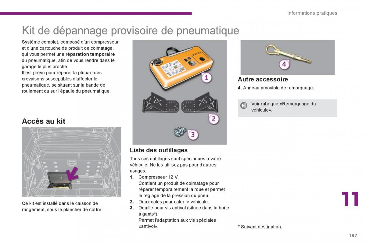 Peugeot 3008 Hybrid manuel du proprietaire / page 199