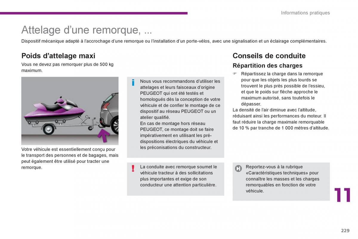 Peugeot 3008 Hybrid manuel du proprietaire / page 231