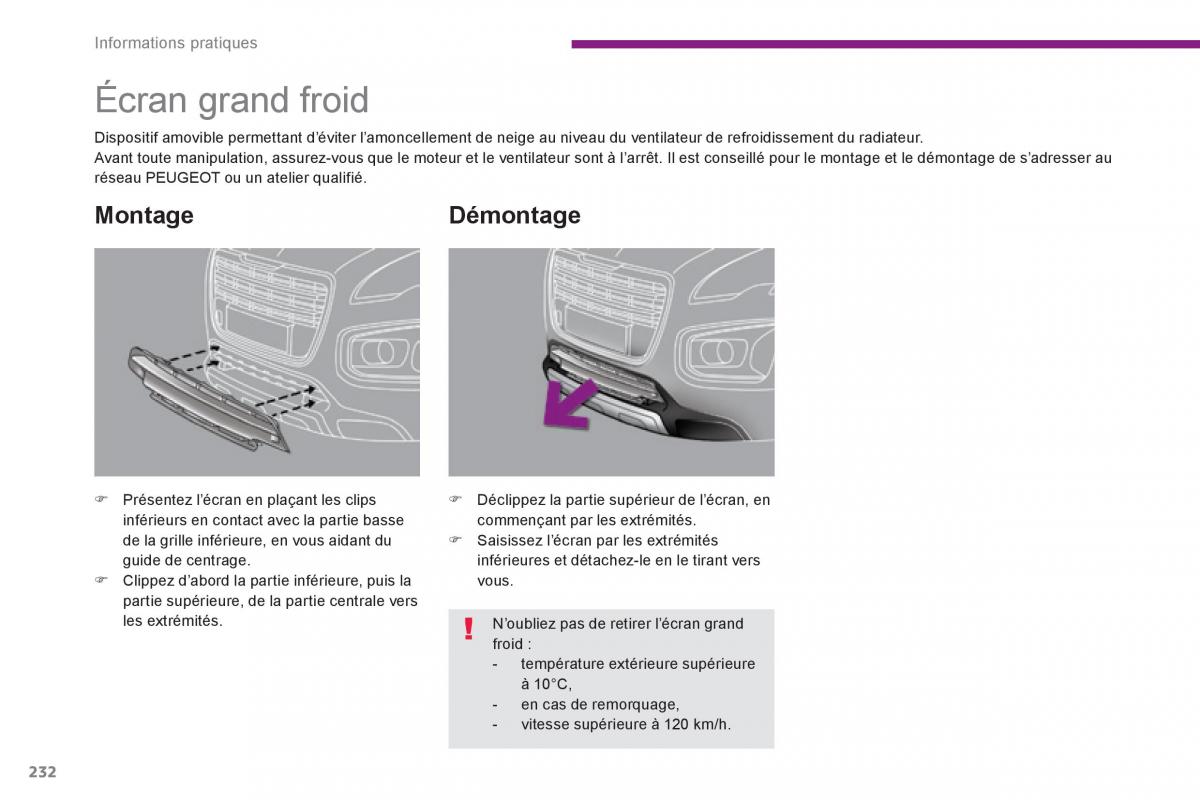 Peugeot 3008 Hybrid manuel du proprietaire / page 234