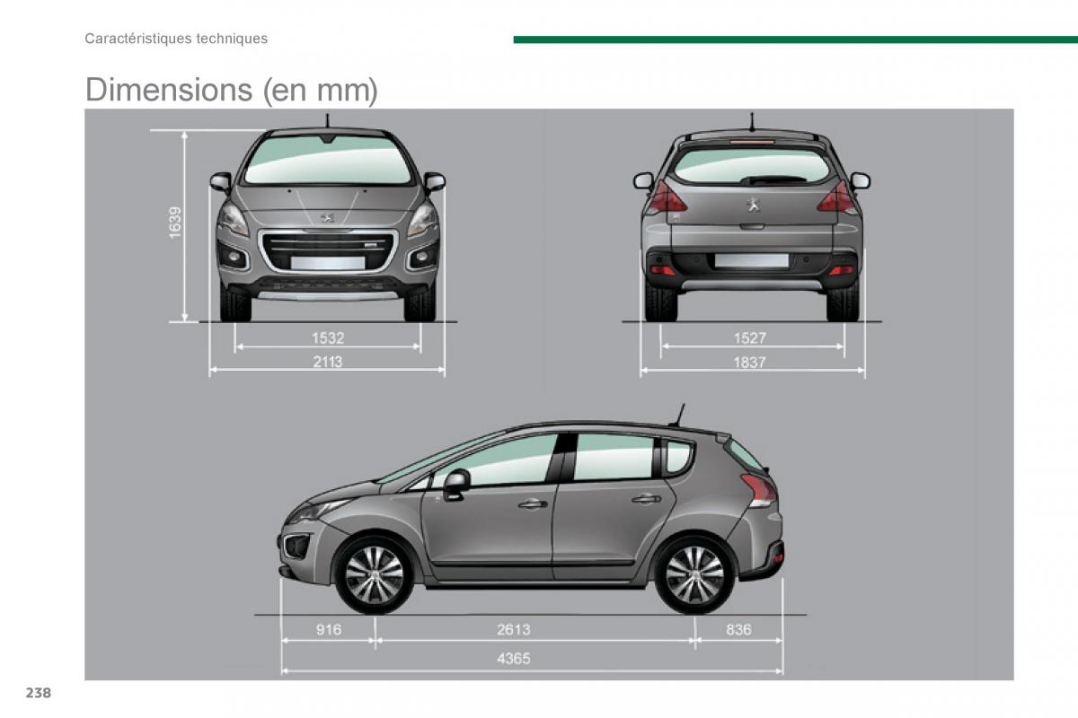 Peugeot 3008 Hybrid manuel du proprietaire / page 240