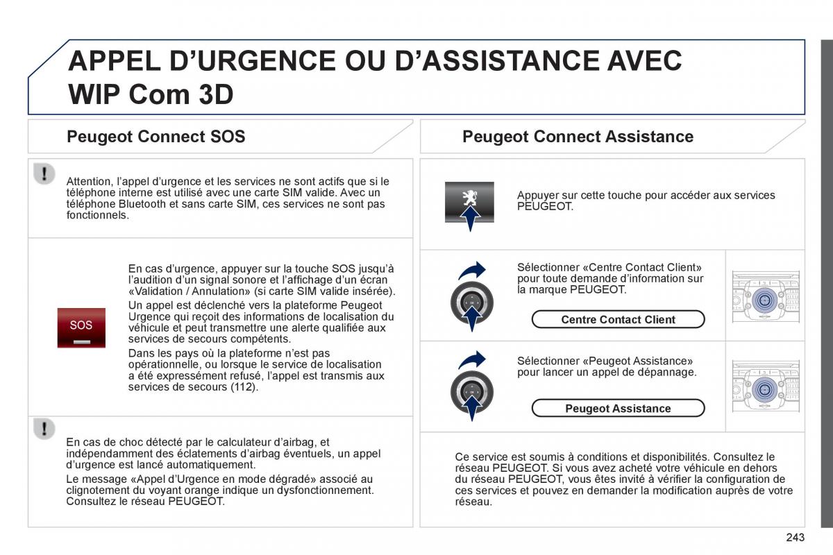 Peugeot 3008 Hybrid manuel du proprietaire / page 245