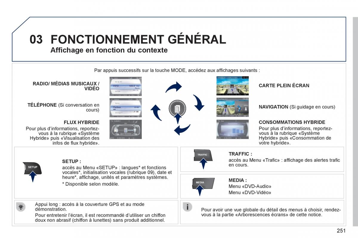 Peugeot 3008 Hybrid manuel du proprietaire / page 253