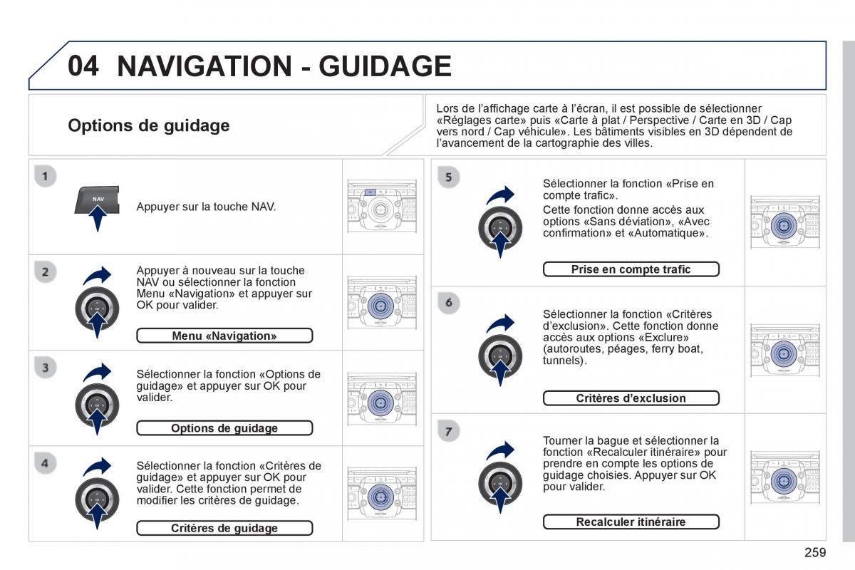 Peugeot 3008 Hybrid manuel du proprietaire / page 261