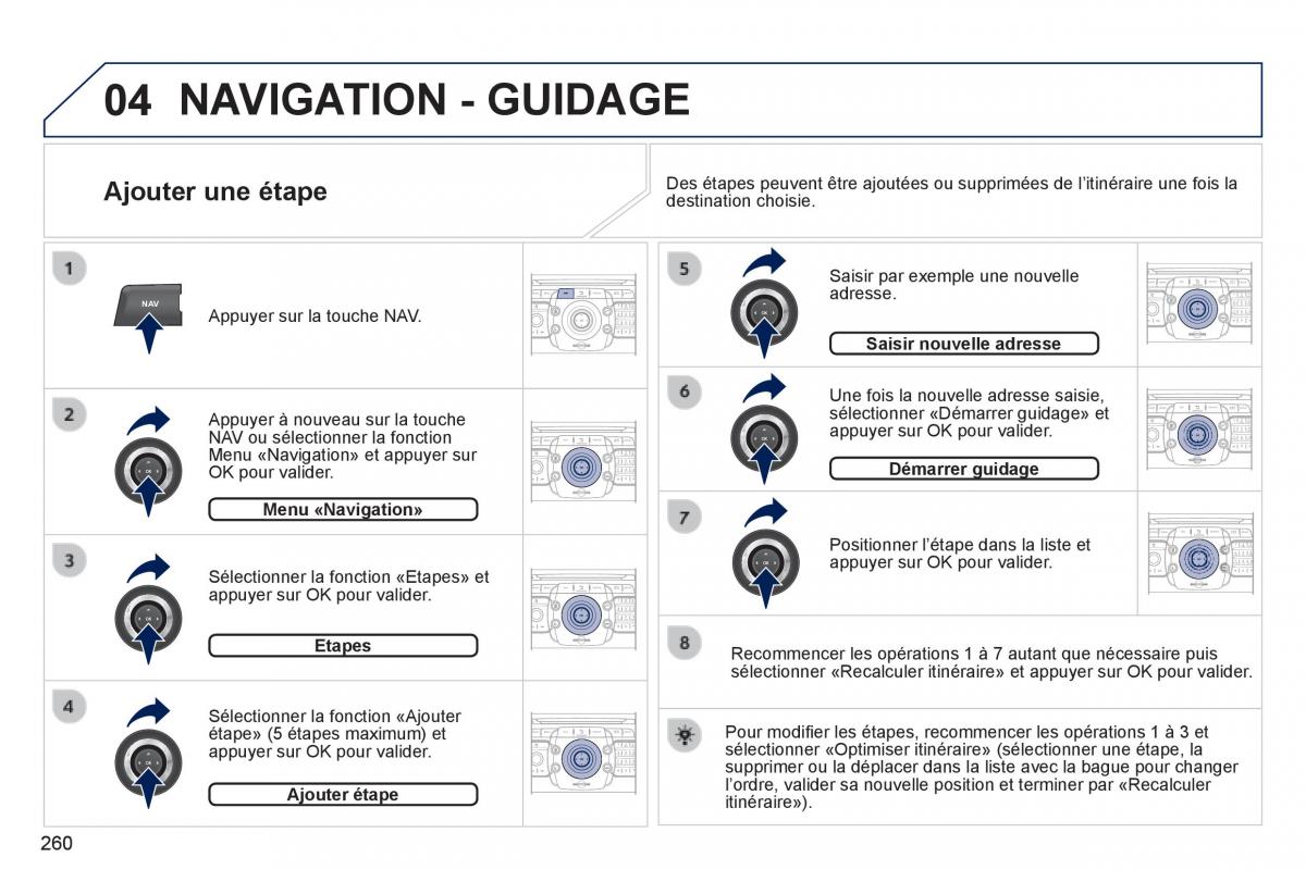 Peugeot 3008 Hybrid manuel du proprietaire / page 262